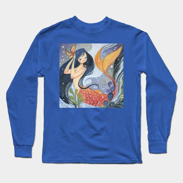 Mermaid Long Sleeve T-Shirt by Alina Chau